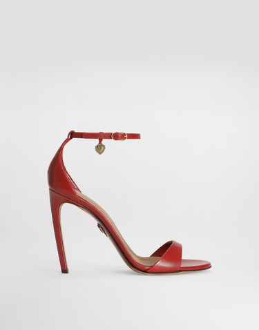 Tilbehør Dolce & Gabbana Dolce & Gabbana Polished Goatskin Heeled Sandals Rød | CR1775A573883027, 0