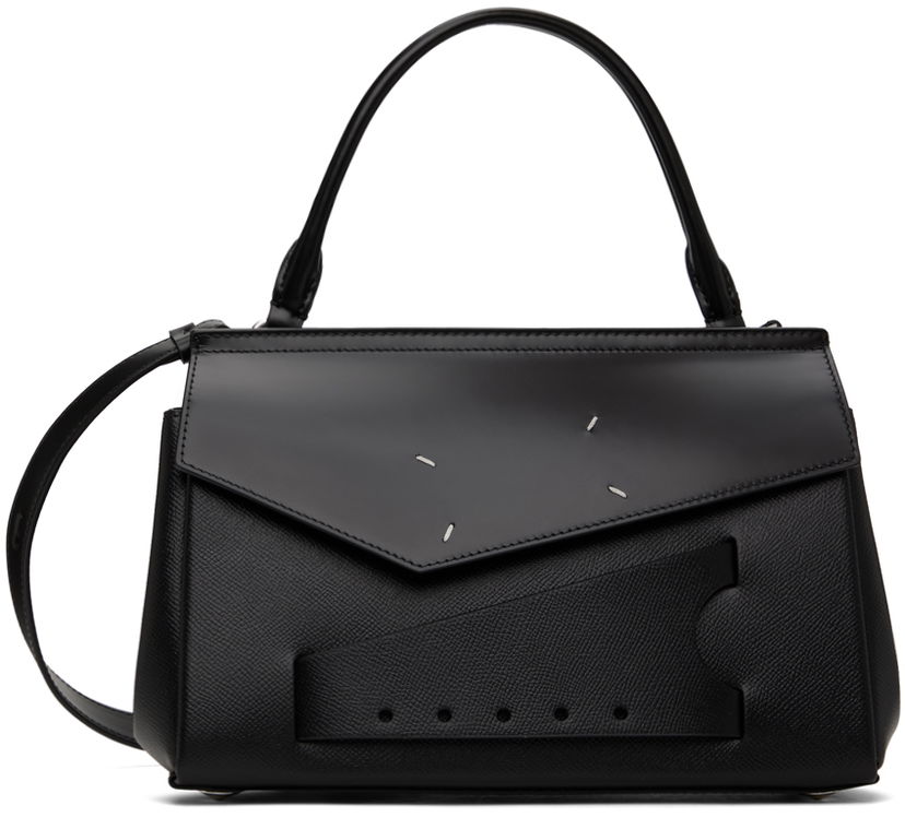 Håndtaske Maison Margiela Maison Margiela Snatched Top Handle Small Bag Sort | SB2WD0001 P4745