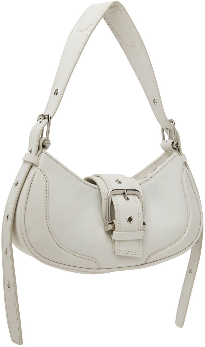 Håndtaske OSOI White Leather Buckle Shoulder Bag Beige | 24FWB05002125, 1