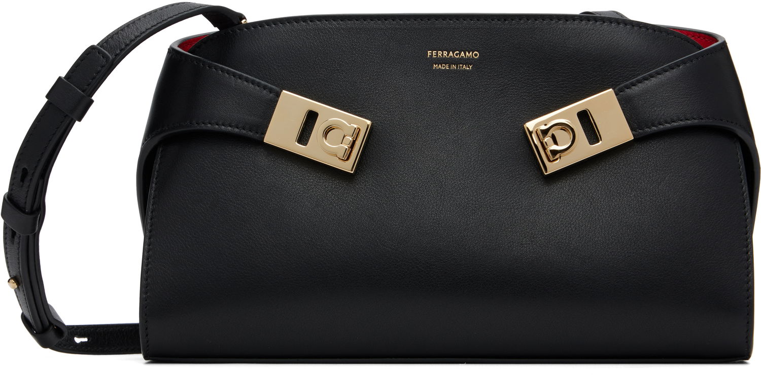 Håndtaske FERRAGAMO Ferragamo Hug Mini Crossbody Bag Sort | 774628, 0