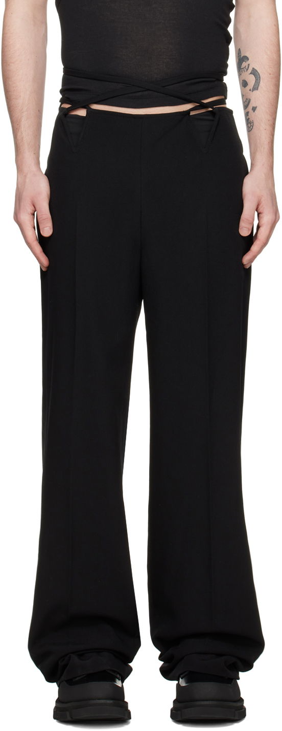 Bukser Dion Lee V-Wire Detail Tailored Trousers Sort | C2104R23