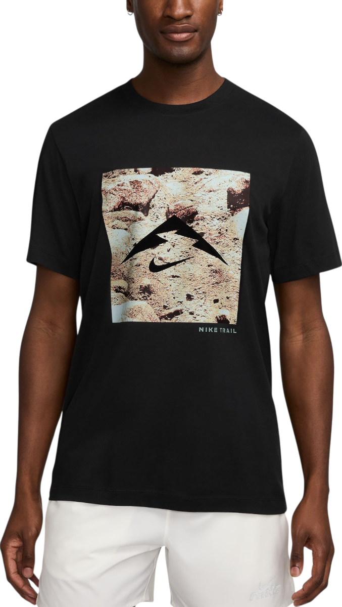 T-shirt Nike Nike Trail T-Shirt Sort | hv4148-010