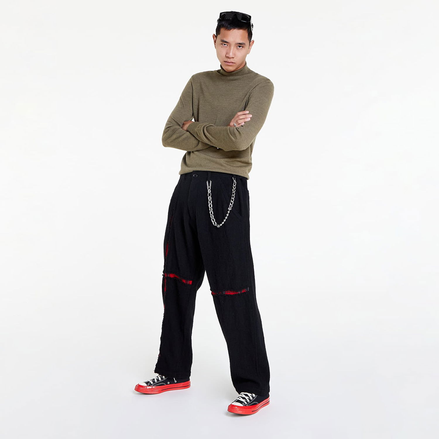 Bukser Comme des Garçons Pants Woven Sort | FJ-P003-W22, 1