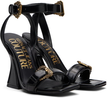 Sneakers og sko Versace Baroque Buckle Kristen Heeled Sandals Sort | E79VA3S36_EZSC35, 3
