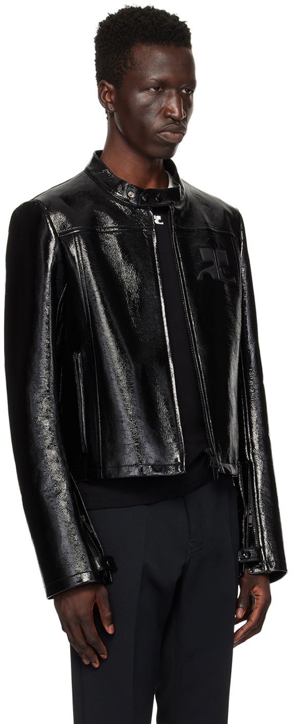 Jakke Courrèges Iconic Leather Jacket Sort | 124CBL175VY0014, 1