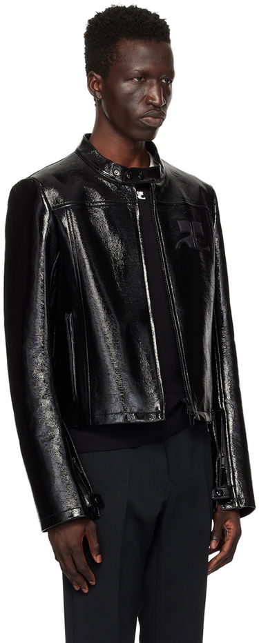 Jakke Courrèges Iconic Leather Jacket Sort | 124CBL175VY0014, 1