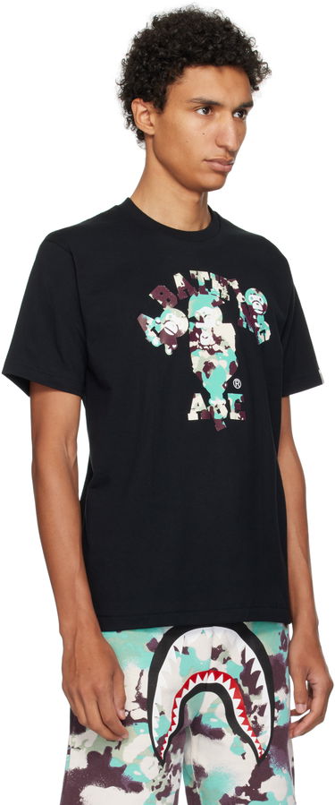 T-shirt BAPE A Bathing Ape Map Camo College Milo Tee Hvid | 002TEL301007M, 4