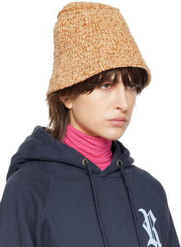 Hat BY FAR Textured Knit Bucket Hat Beige | 23CRROBTNCHEN, 1