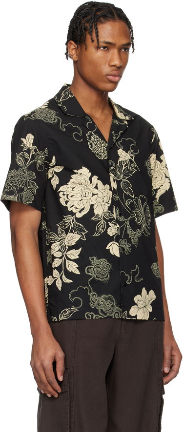 Skjorte Moncler Moncler Floral Print Cotton Shirt Sort | K10912F00018598I5, 1