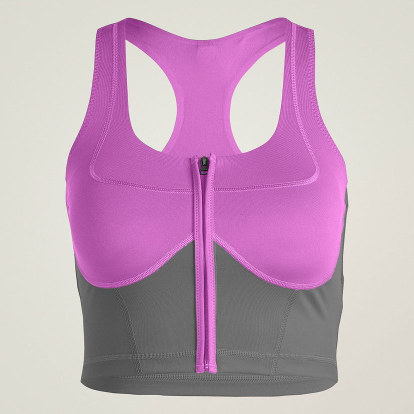 Bh adidas Performance adidas by Stella McCartney Two-Tone Zipped Sports Bra Lilla | JP3172