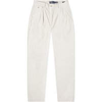 Bukser Polo by Ralph Lauren Corduroy Pleated Pant "Parchment Cream" Hvid | 710924112001, 1