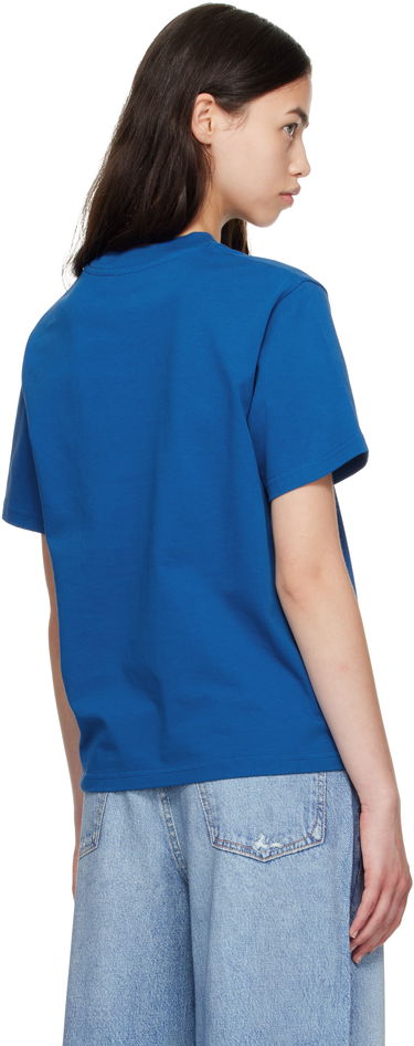 T-shirt Casablanca Casablanca Mount Fuji Rubber Patch T-Shirt Blå | WPF25-JTS-046-04, 2