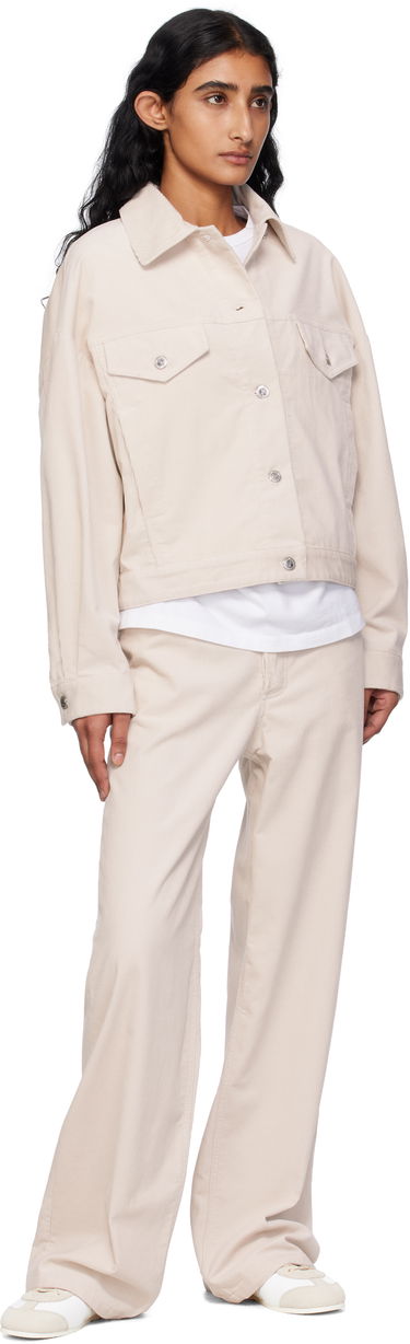 Jakke A.P.C. A.P.C. Cally Cropped Corduroy Jacket Beige | COHHO-F02905, 3