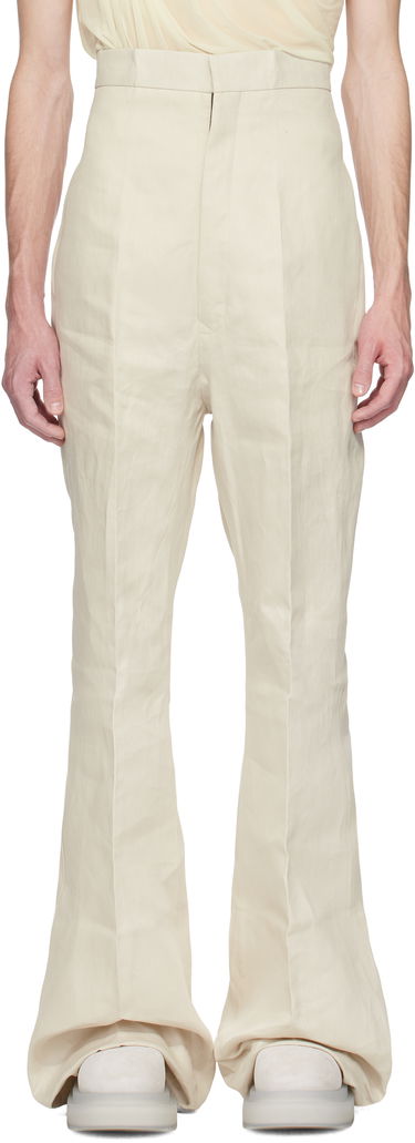 Bukser Rick Owens Rick Owens Hollywood Dirt Bolan Flare Trousers Beige | RR01E5351 TWL, 0