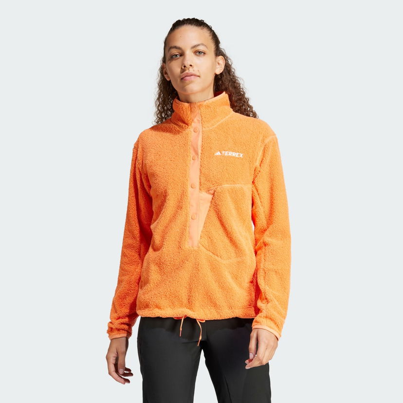 Sweatshirt adidas Performance Terrex XPLORIC High-Pile-Fleece Orange | IM7425