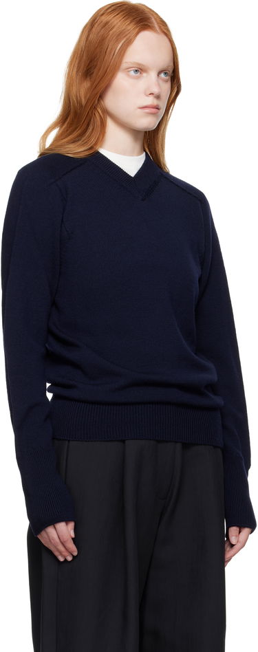 Sweater Studio Nicholson Studio Nicholson Inverness V-Neck Sweater Brun | INVERNESS SN - 1501, 4