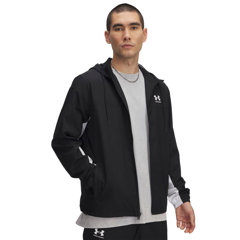 Vindjakke Under Armour Rival Woven Windbreaker Sort | 1390149-001
