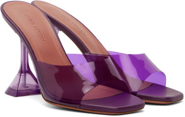 Skopleje Amina Muaddi Amina Muaddi Lupita Glass Slipper Heeled Sandals Lilla | LUPITA GLASS SLIPPER CL PLEXI PV, 3