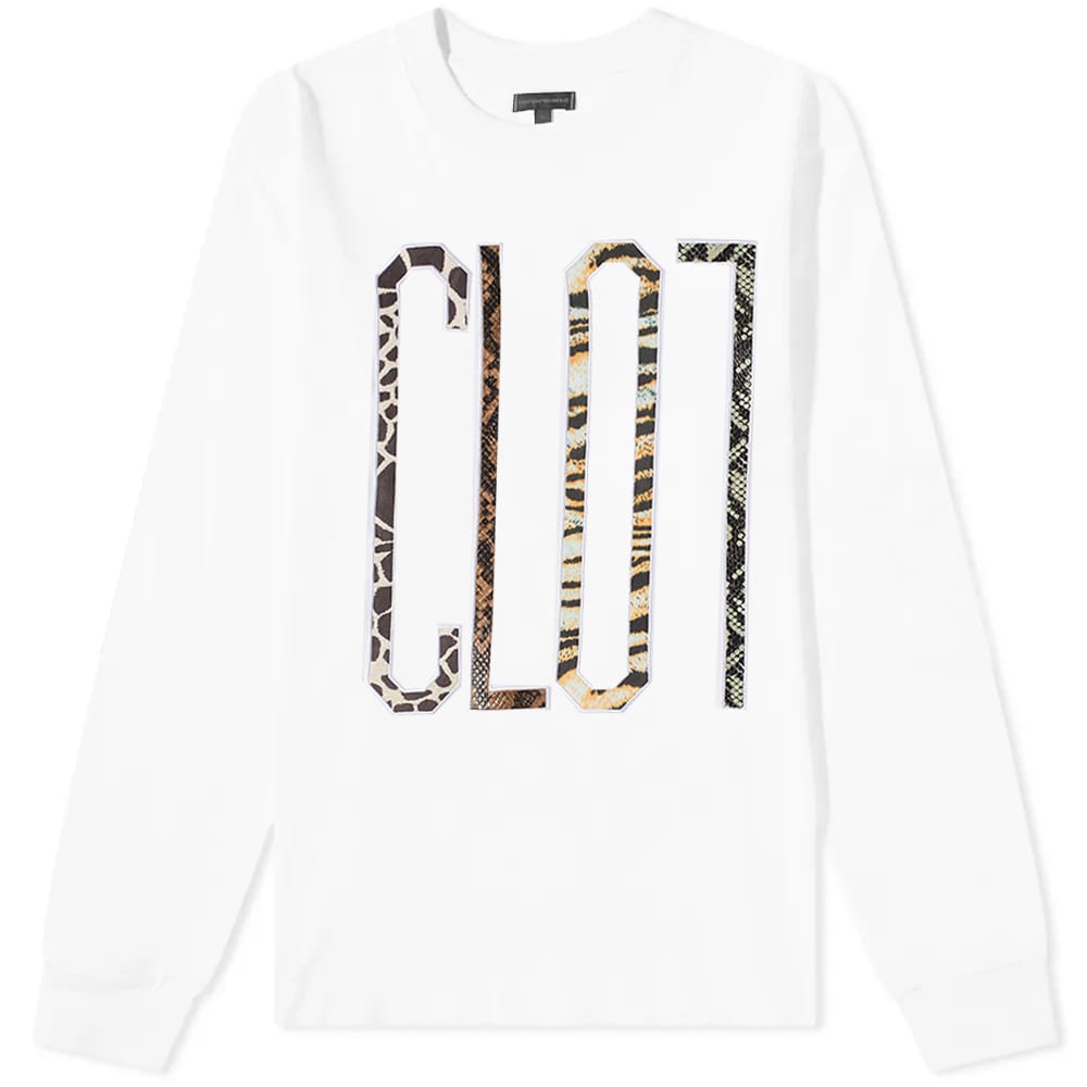 T-shirt CLOT Patchwork Logo Tee Hvid | CLLS22F10010-WHT, 0