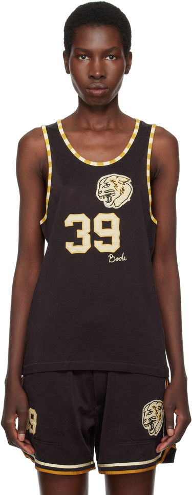 Tanktop Bode Bode Bobcat Singlet Tank Top Sort | MRS25CS037, 0