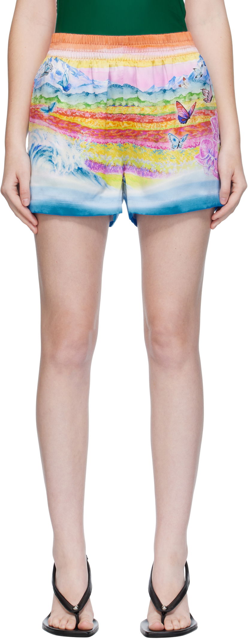 Shorts Casablanca Casablanca Silk Printed Shorts Flerfarvet | WPF25-TR-104-02