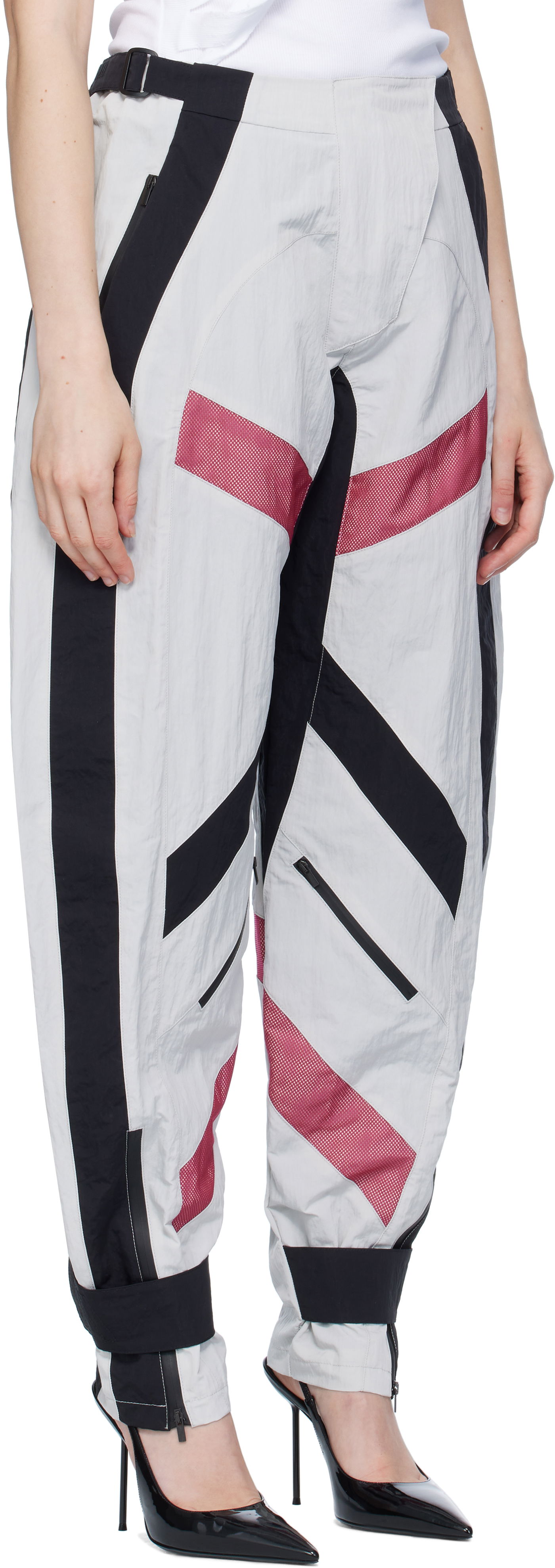 Bukser The Attico The Attico Panelled Harem Pants Grå | 250WCP00269 PAA100AA, 1
