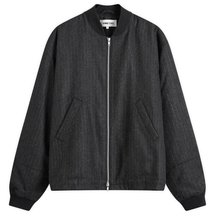 Bomberjakke YMC YMC Basement Bomber Jacket Chalkstripe Sort | END-YMCNWB-PWT
