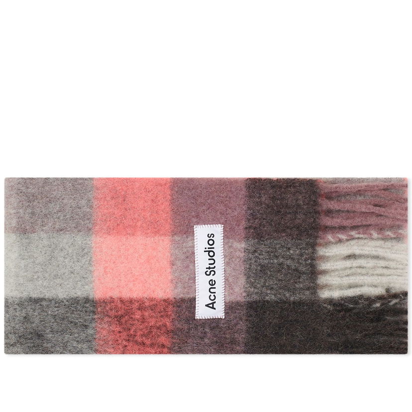 Tørklæde Acne Studios Vally Check Scarf Lyserød | CA0084-DL3