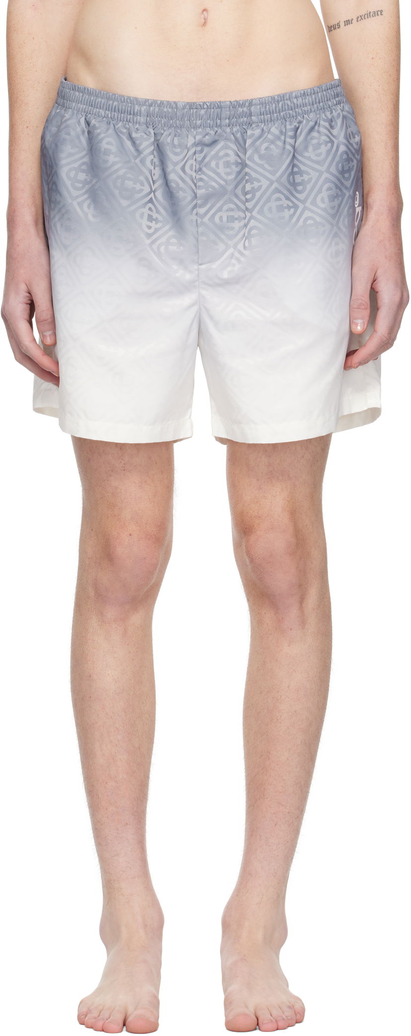 Badetøj Casablanca Printed Swim Shorts Hvid | MPS25-TR-224-02