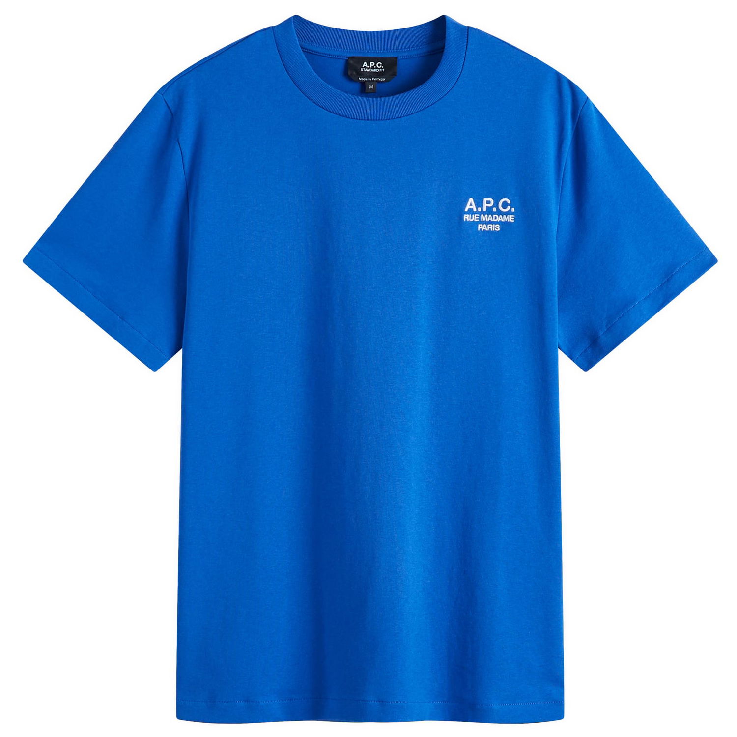 T-shirt A.P.C. Men's Rue Madame Logo T-Shirt, Size Small Blå | COHBU-M26388-IMA, 1