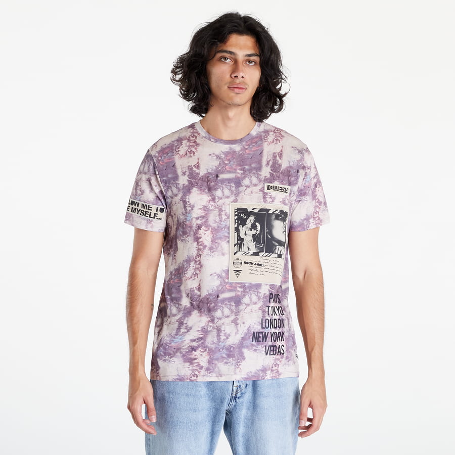 T-shirt GUESS Bsc Urbn Flyer Tee Lilla | M2BI78K9RM4-F10N, 0