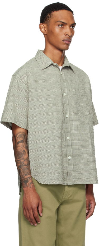 Skjorte NORSE PROJECTS Norse Projects Mo Oversized Check Short Sleeve Shirt Grøn | N40-0827, 1