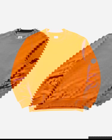 Sweatshirt C.P. Company Diagonal Raised Fleece Crewneck Sweatshirt Orange | 19CMSS713A-005086W 434, 1