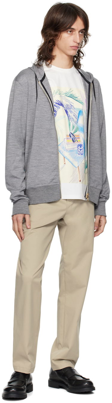 Sweatshirt Paul Smith Paul Smith Signature Stripe Zip Hoodie Grå | M1R-300S-H00035-72, 3