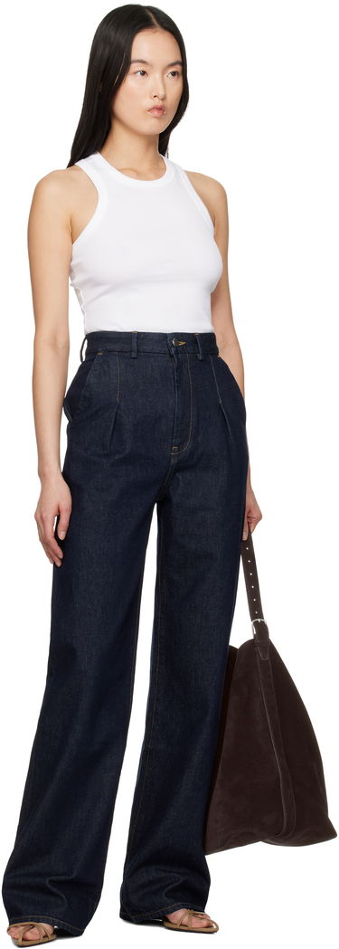 Jeans Loulou de Saison Loulou de Saison Attu Pleated Wide-Leg Jeans Blå | ATTU, 3