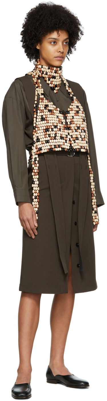 Vest LEMAIRE Lemaire Beaded Vest Brun | W 221 AC354 LO035, 3