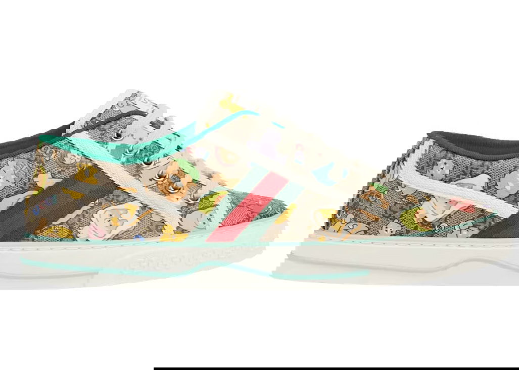 Sneakers og sko Gucci x Pikarar Tennis 1977 Animal print Multi Beige | 737517 FABOQ 8941, 0