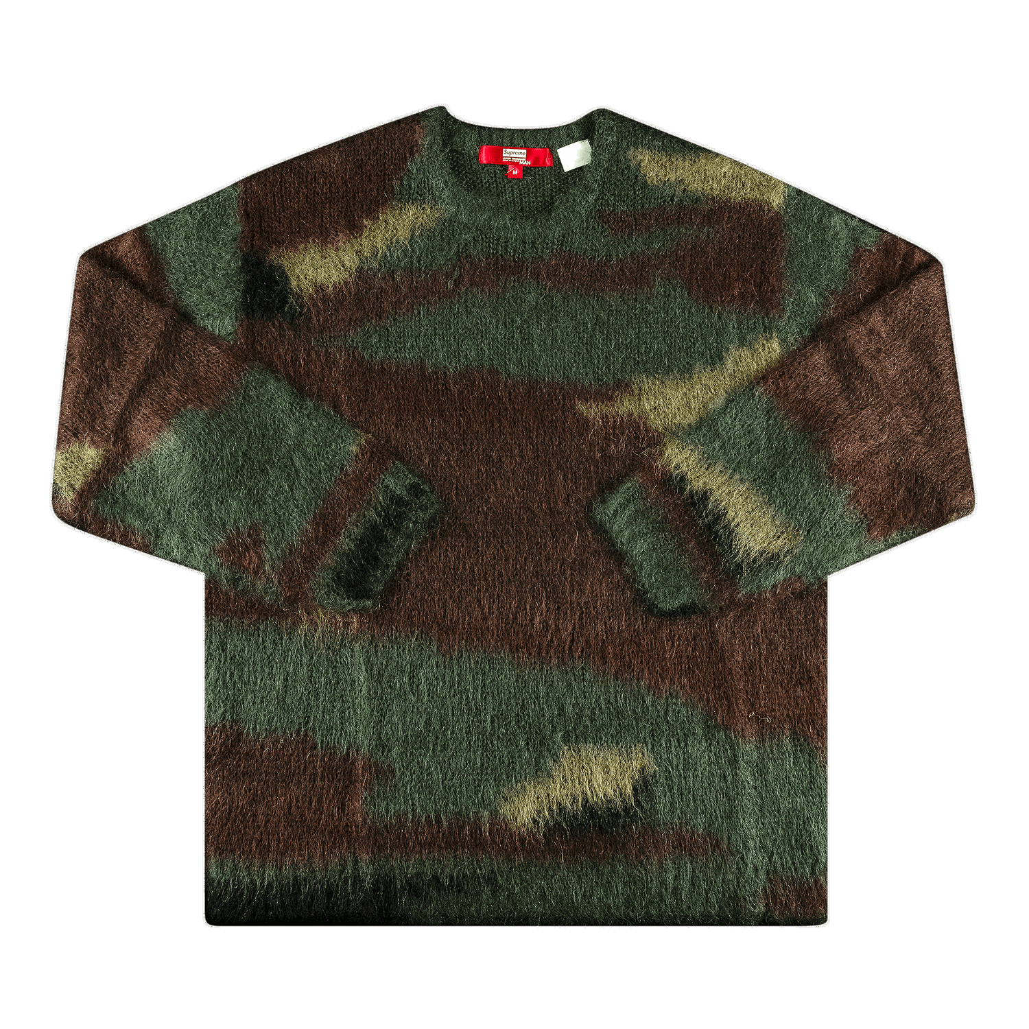 Sweater Supreme Junya Watanabe x Comme des Garçons MAN Brushed Camo Sweater Grøn | FW21SK20 OLIVE, 0