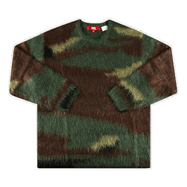 Sweater Supreme Junya Watanabe x Comme des Garçons MAN Brushed Camo Sweater Grøn | FW21SK20 OLIVE, 0