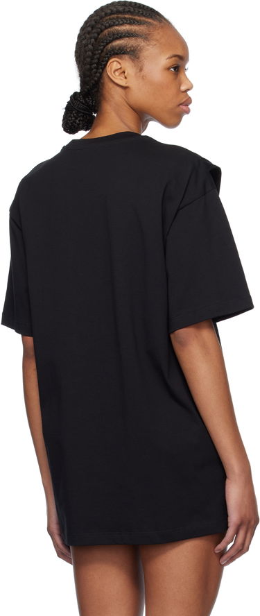 T-shirt Blumarine Blumarine Satin Band Rhinestone T-Shirt Sort | P522T092A, 2