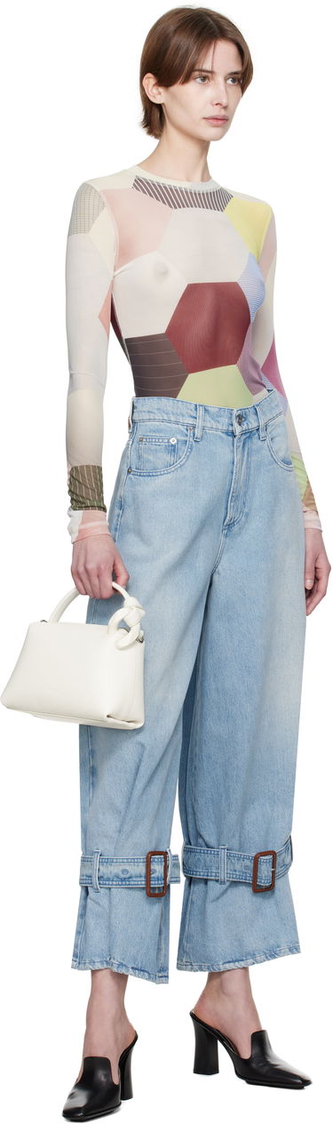 Krop JW Anderson JW Anderson Patchwork Print Sheer Long Sleeve T-Shirt Flerfarvet | JO0138-PG1722, 4