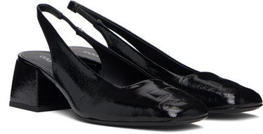 Sneakers og sko Courrèges Courrèges AC Vinyl Slingback Heels Sort | 325SPP039VY0003, 3
