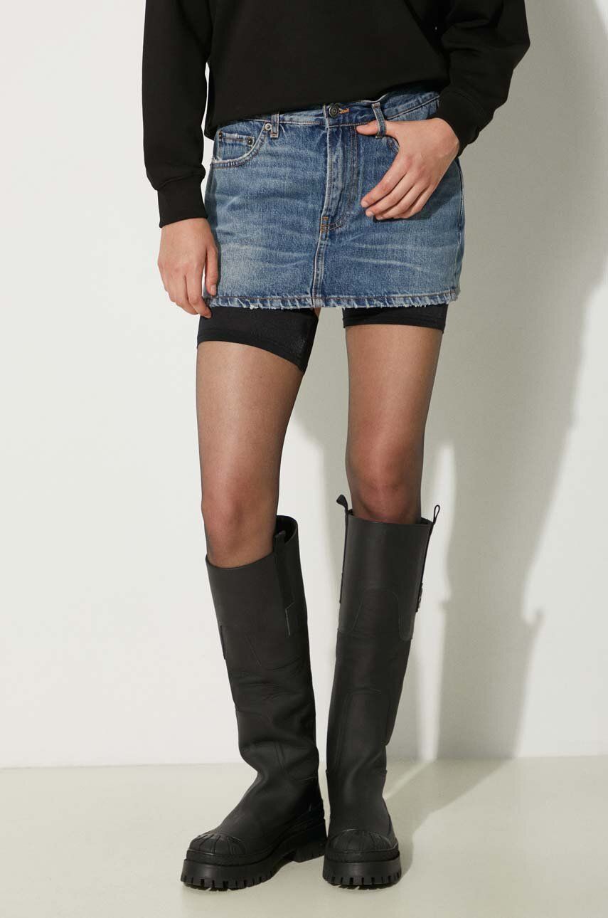 Nederdel Fiorucci Denim Mini Skirt Blå | W01FPDSK077DN01DN02, 0
