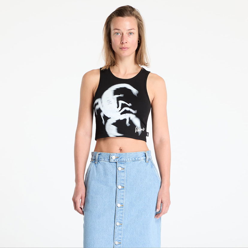Tanktop Vans Vans Venom Fitted Crop Tank Top Sort | VN000MC1BLK1