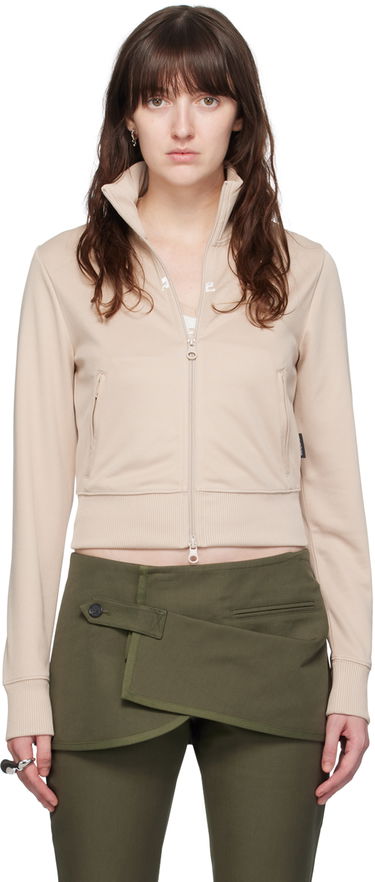 Jakke Courrèges Courrèges Zip Track Jacket Beige | 124JVE010JS0091, 0