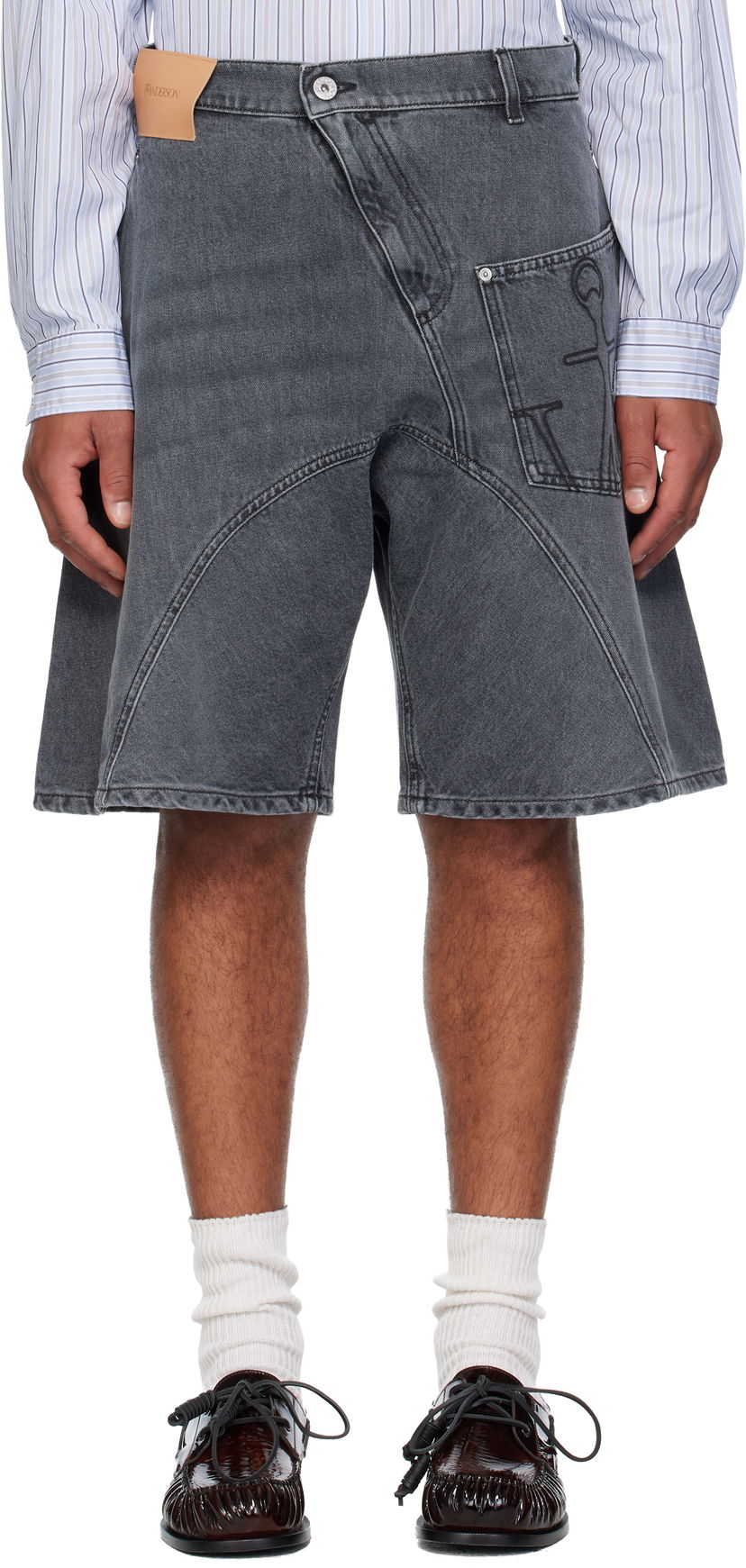 Shorts JW Anderson Twisted Workwear Denim Shorts Grå | DT0123-PG1745