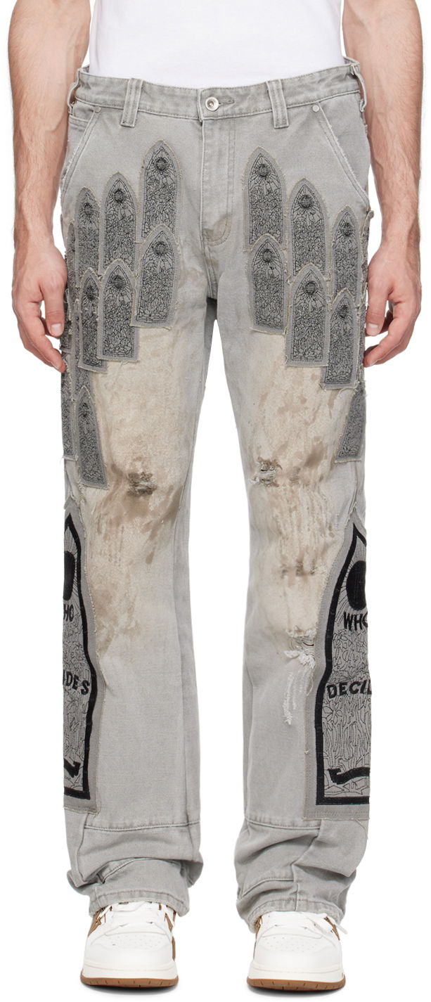Bukser Who Decides War Who Decides War Patch Trousers Grå | 1120880021SS24, 0