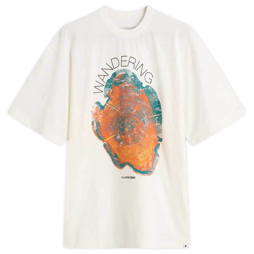 T-shirt and wander Wandering Printed T-Shirt Hvid | 5745284091-030