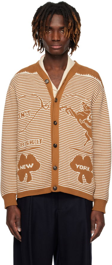 Sweater Bode Bode Buckaroo Knit Cardigan Brun | MRS25KT012, 0