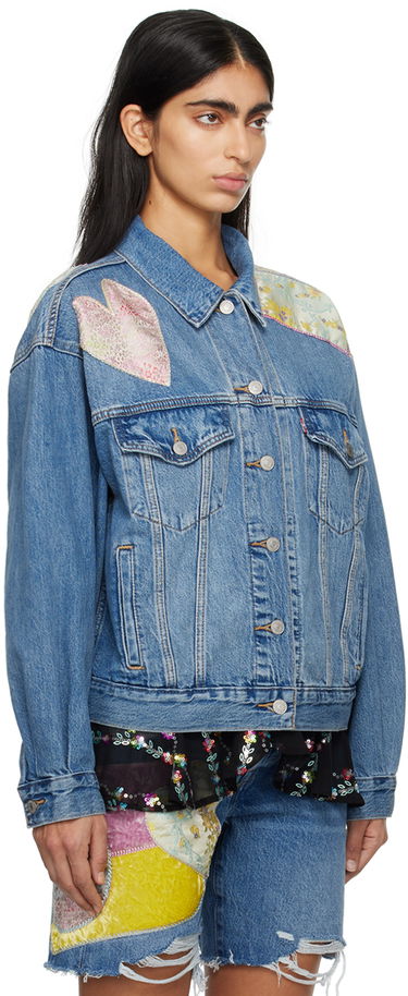 Jakke Anna Sui Patchwork Denim Jacket Blå | 1224F31, 1